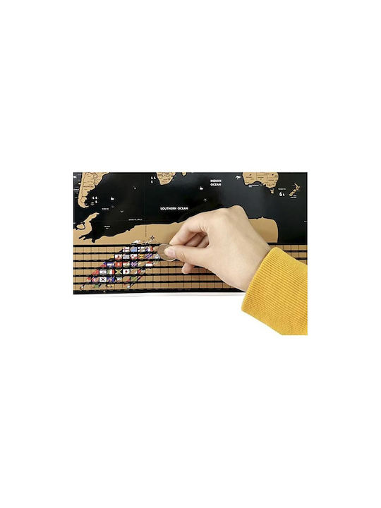 Scratch Map World Flags 82x59 Cm Aria Trade