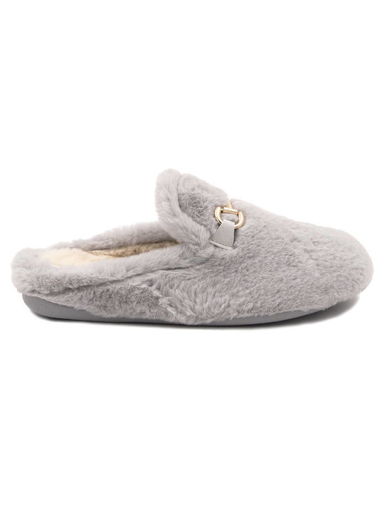 Adam's Shoes Winter Women's Slippers in Gray color