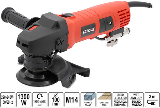 Yato Τροχός 100mm Ρεύματος 1300W με Ρύθμιση Στροφών