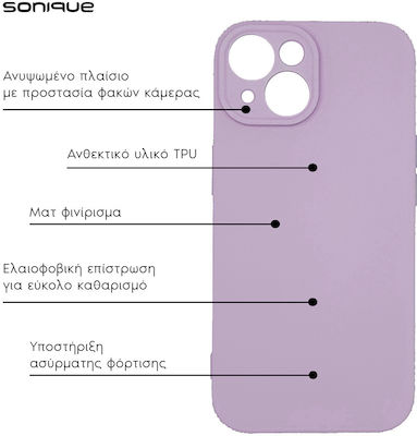 Sonique Umschlag Rückseite Silikon / Stoff Lila (Realme C51)