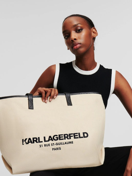 Karl Lagerfeld Geantă de damă Cumpărător De umăr Ecru