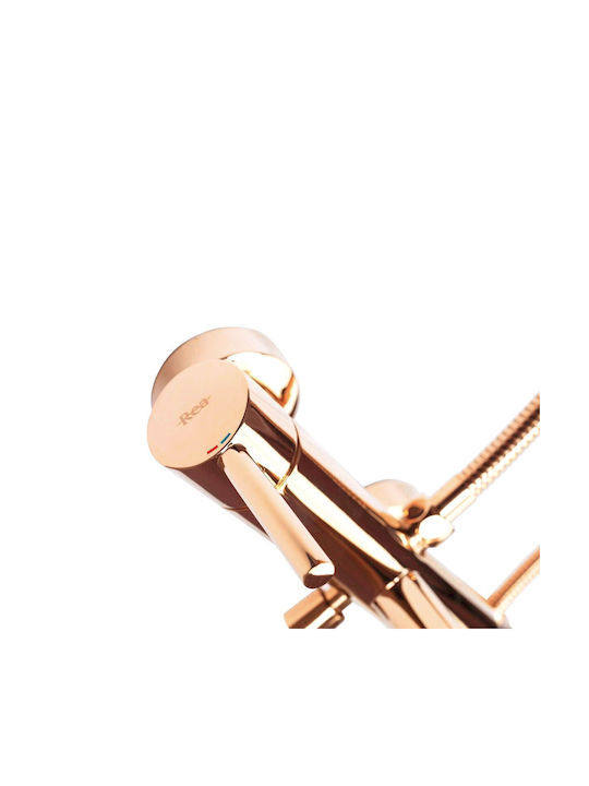 Rea Lungo Mischbare Badewannenarmatur Komplettes Set Rose Gold