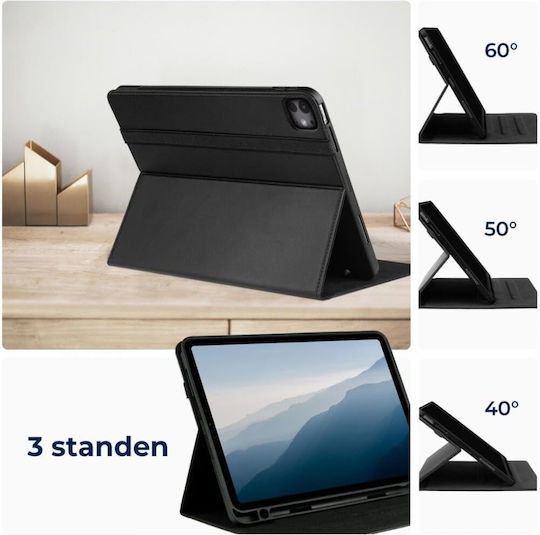 Rosso Flip Cover Neagră (iPad Pro 2024 11")