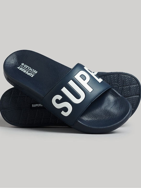 Superdry Slapi bărbați Albastru