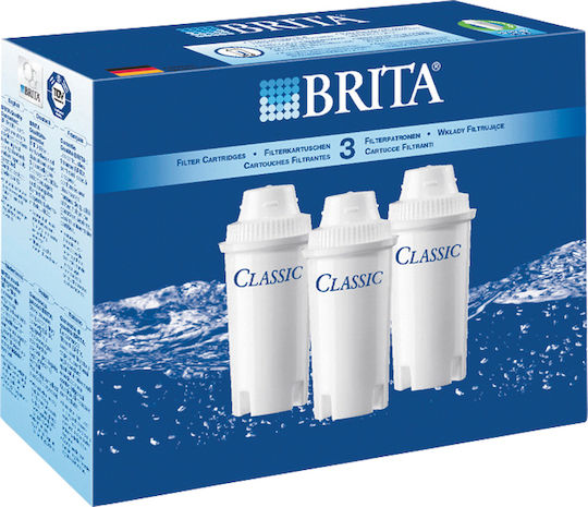Brita Резервен филтър за вода за кана от активен въглен Classic 3бр