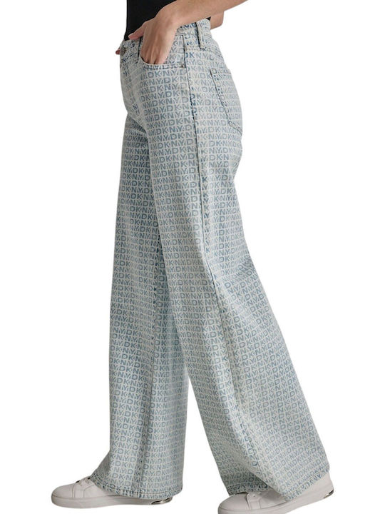 DKNY Women's Cotton Trousers Blue