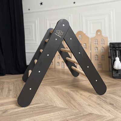 Meow Baby Σκαλα with Climbing Surface made of Wood 80x62x70cm. Black