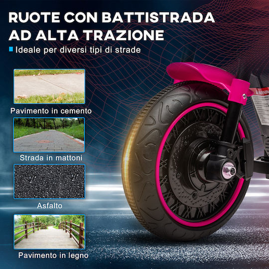 Kids Motorbike Inspired Electric 6 Volt Pink