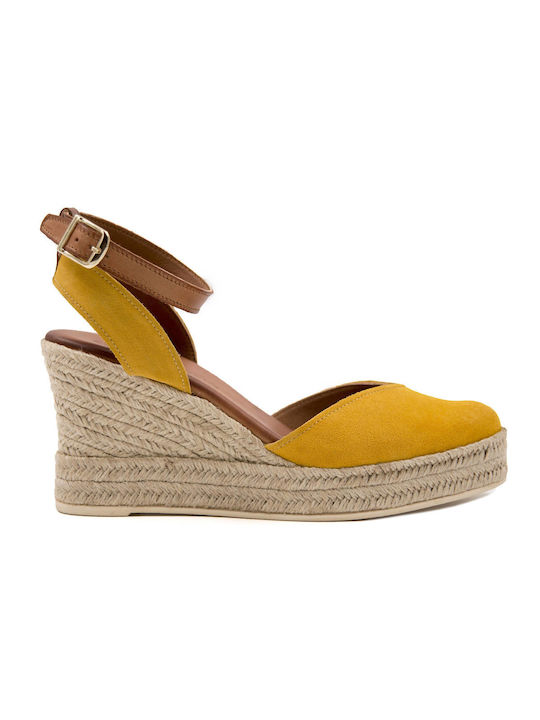 Commanchero Original Platforme dama în stil espadrile Galbene