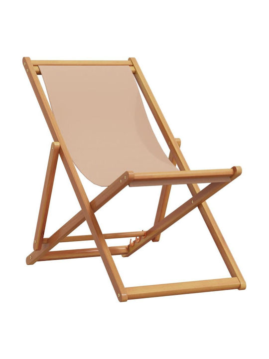 Liegestühle Hölzernes mit Braune Stoff 2Stücke 62x112x87cm