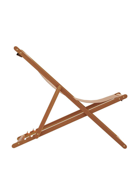 Liegestühle Hölzernes mit Braune Stoff 2Stücke 62x112x87cm