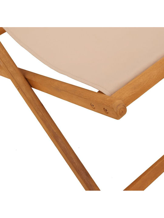 Liegestühle Hölzernes mit Braune Stoff 2Stücke 62x112x87cm