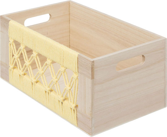 Atmosphera Child Storage Box Made of Wood Australie Beige 36x18x26cm 3 Pieces