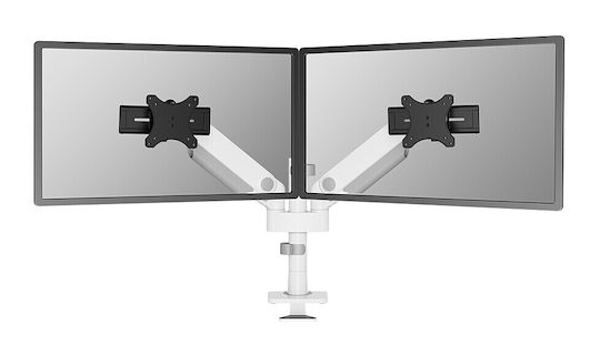 Neomounts Stand Desk Mounted for 2 Monitors up to 34" with Arm White (DS65S-950WH2)