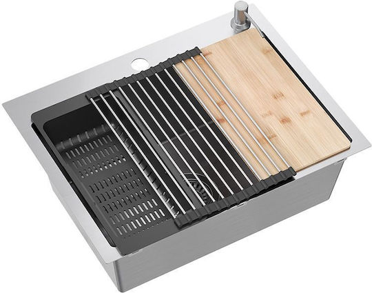 Quadron Drop-In Мивка Inox ШxД Сребрист