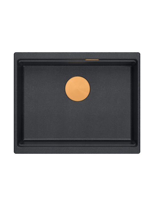 Quadron Drop-In Chiuvetă din Granit Sintetic L59.5xW45.1cm Negru