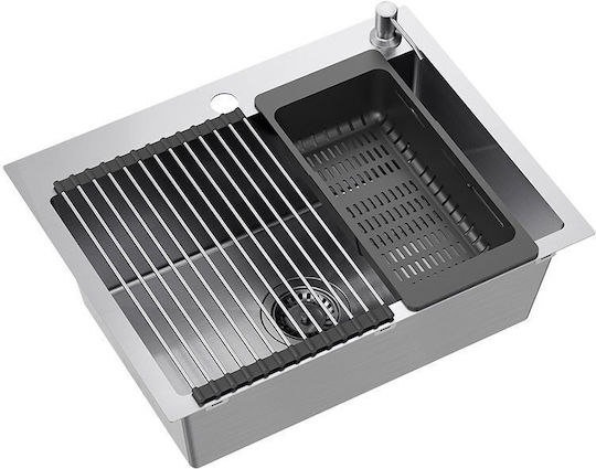 Quadron Drop-In Мивка Inox ШxД Сребрист