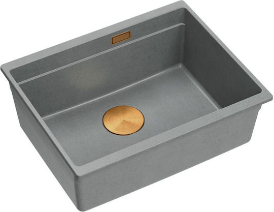 Quadron Drop-In Sink Synthetic Granite W59.5xD45.1cm Gray