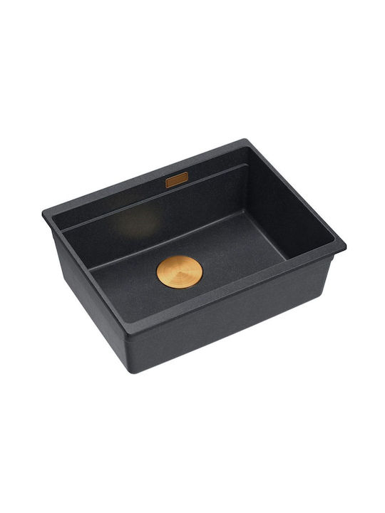 Quadron Chiuvetă De Bucătărie Drop-In Din Granit Lichid M100xP Negru