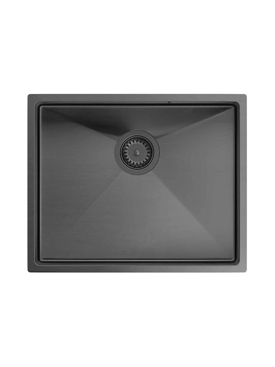 Quadron Ένθετος Νεροχύτης Inox Μ54xΠ44cm Γκρι