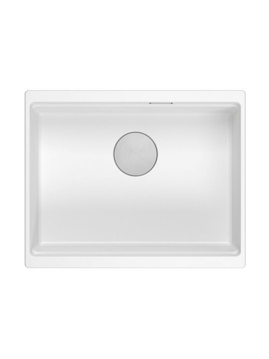 Quadron Drop-In Sink Synthetic Granite W59.5xD45.1cm White