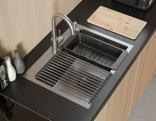 Quadron Drop-In Мивка Inox ШxД Сребрист