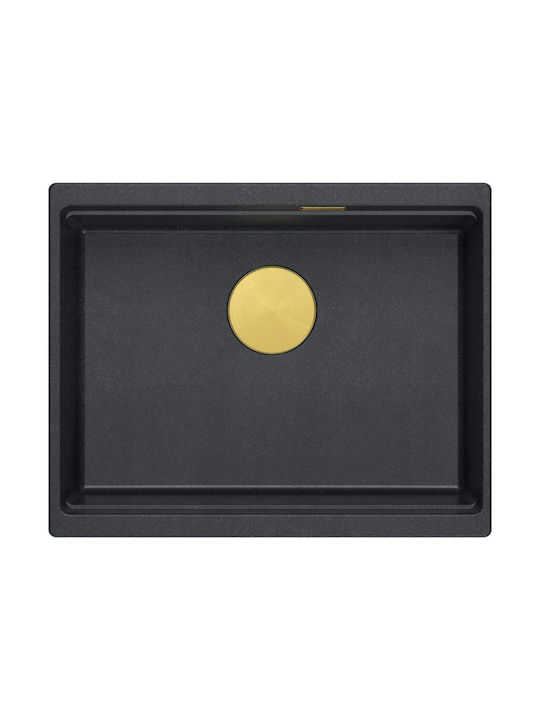 Quadron Drop-In Chiuvetă din Granit Sintetic L59.5xW45.1cm Negru