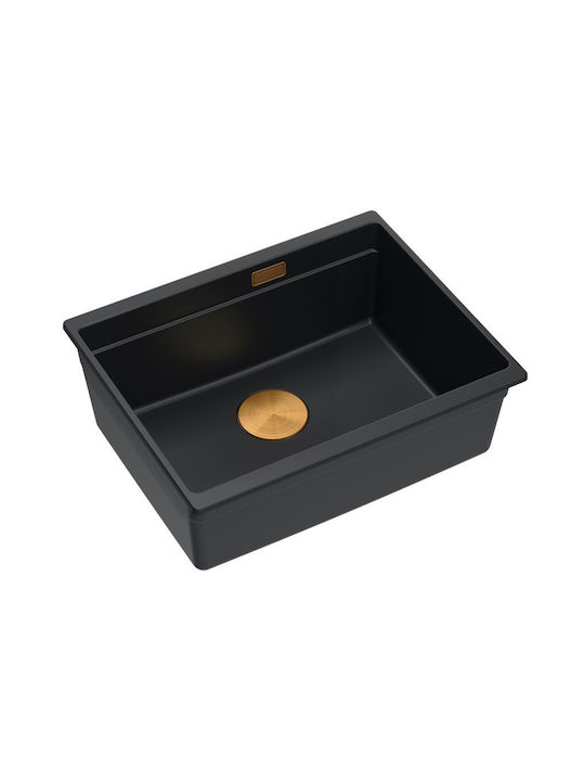 Quadron Drop-In Chiuvetă din Granit Sintetic L59.5xW45.1cm Negru
