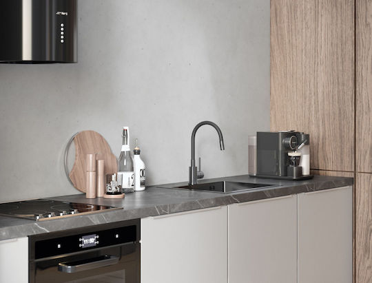 Quadron Ένθετος Νεροχύτης Inox Μ40xΠ45cm Μαύρος