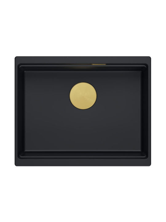 Quadron Drop-In Chiuvetă din Granit Sintetic L59.5xW45.1cm Negru