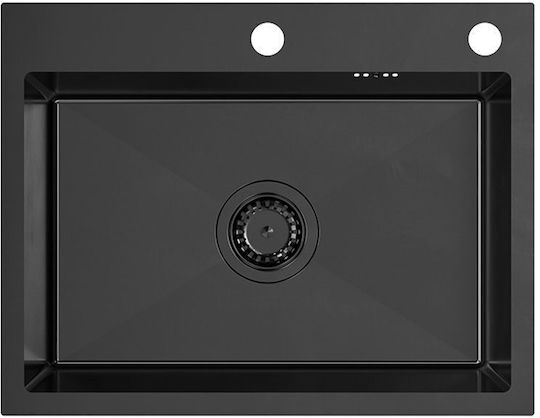 Quadron Drop-In Spüle Inox B58xT45cm Schwarz
