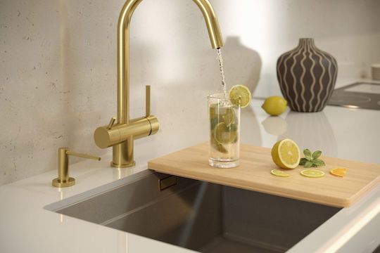 Quadron Drop-In Spüle aus Verbundgranulat B59.5xT45.1cm Beige
