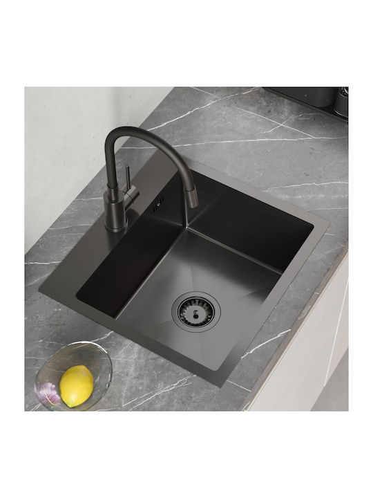 Quadron Drop-In Sink Inox W40xD45cm Black