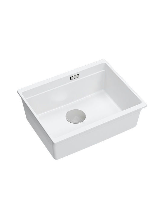 Quadron Drop-In Sink Synthetic Granite W59.5xD45.1cm White