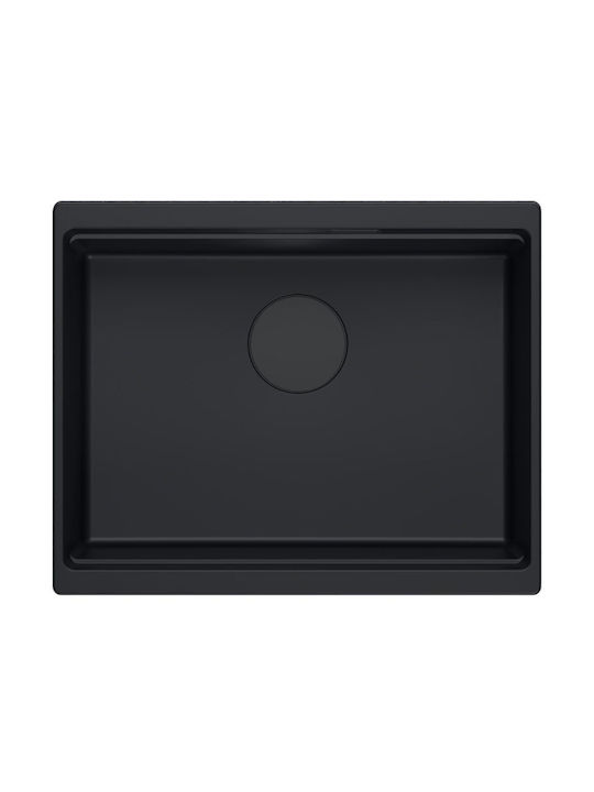Quadron Drop-In Chiuvetă din Granit Sintetic L59.5xW45.1cm Negru