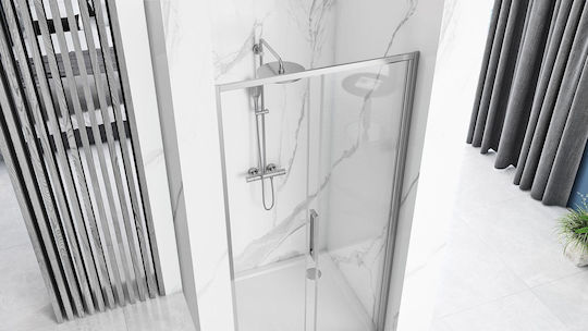 Rea Shower Screen for Shower with Sliding Door 110x195cm Chrome