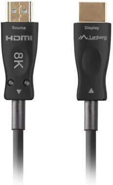 Lanberg HDMI 2.1 Ultra High Speed 48Gbps 4K 120Hz HDR VRR Kabel HDMI-Stecker - HDMI-Stecker 10m Schwarzes