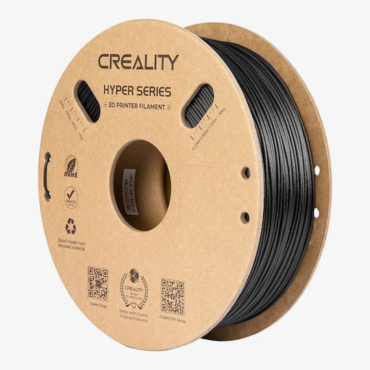 Creality3D Hyper PLA-CF 3D Printer Filament 1.75mm Μαύρο 1kg 1τμχ (Spool)