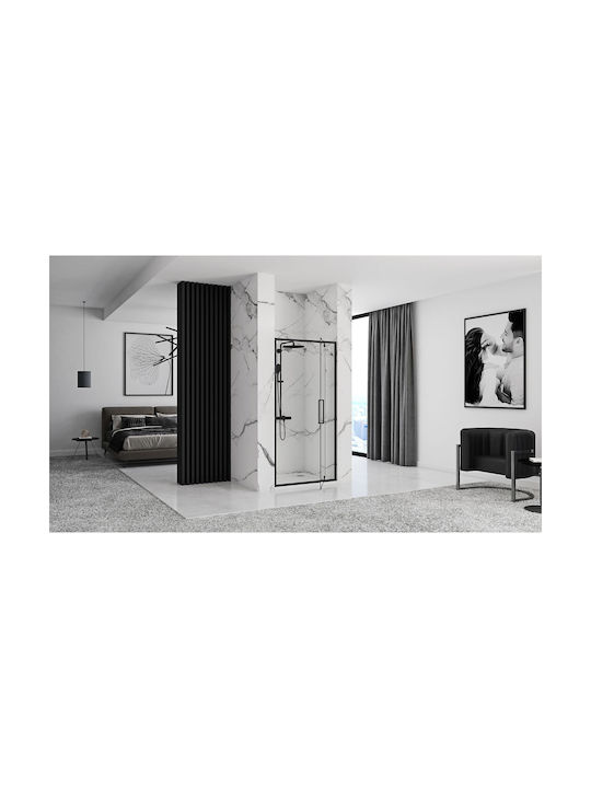 Rea Duschwand für Dusche mit Aufklappbar Tür 90x195cm