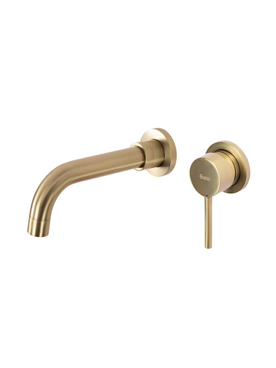 Rea Lungo Mixing Sink Faucet Gold