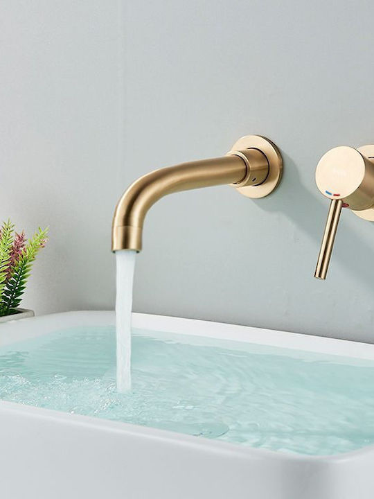 Rea Lungo Mixing Sink Faucet Gold