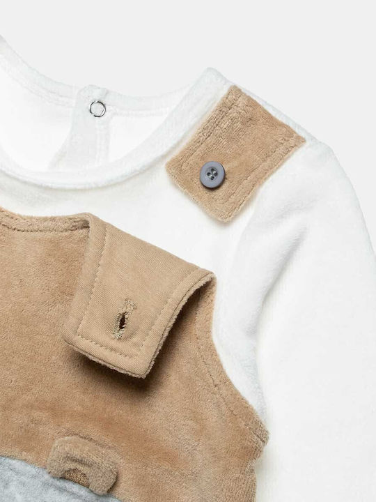 Alouette Baby Bodysuit Long-Sleeved Velvet Gray