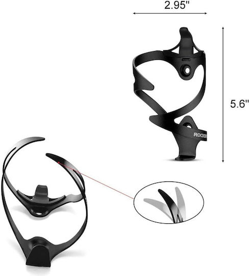 Rockbros Aluminum Bicycle Bottle Cage Black