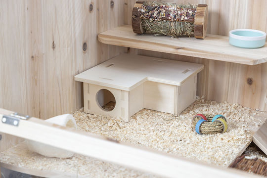 Wooden House Trixie for Rodents & Rabbits 3 Compartments Dimensions 30x12x30cm