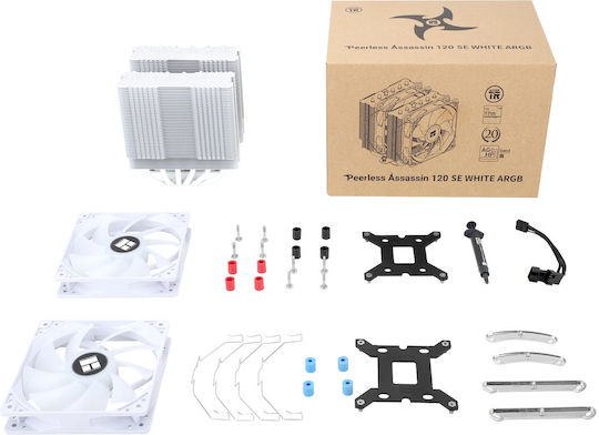 Thermalright Peerless Assassin 120 SE Ψύκτρα Επεξεργαστή για Socket AM4/AM5/1200/115x/1700 με RGB Φωτισμό Λευκή