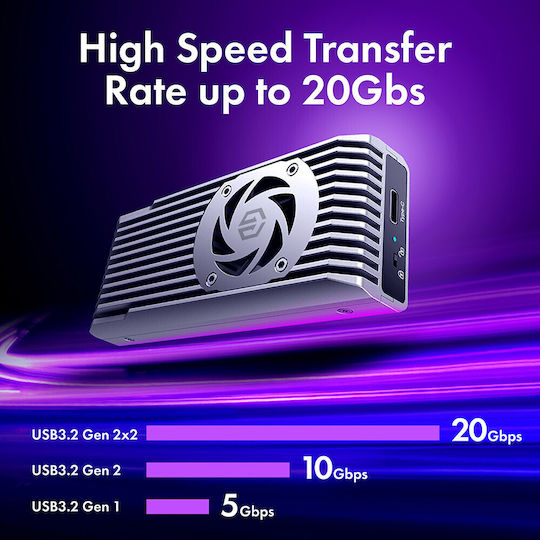 Graugear Θήκη για Σκληρό Δίσκο M.2 PCI Express NVME με σύνδεση Type-C