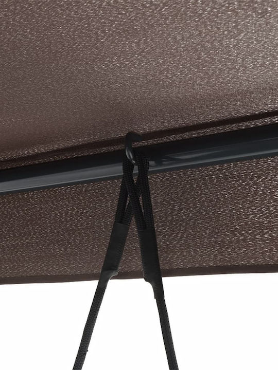 Garten & Veranda Schaukel mit Basis und Kissen 3 Sitze Metallisch Braun L190.5xB117.5xH213cm