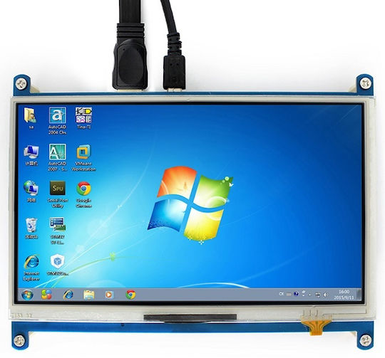 Waveshare Pi Дисплей 7" HDMI 1024x600 Резистивен Тъчскрийн