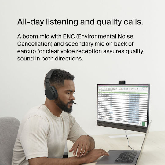 Belkin Wireless On Ear Multimedia Headphone with Microphone Bluetooth AUD005BTBLK
