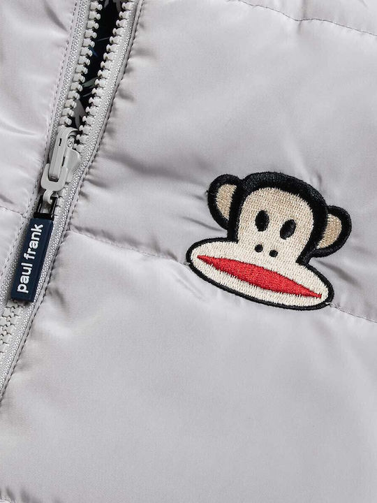 Kids Casual Short Double Sided Hooded Jacket Beige